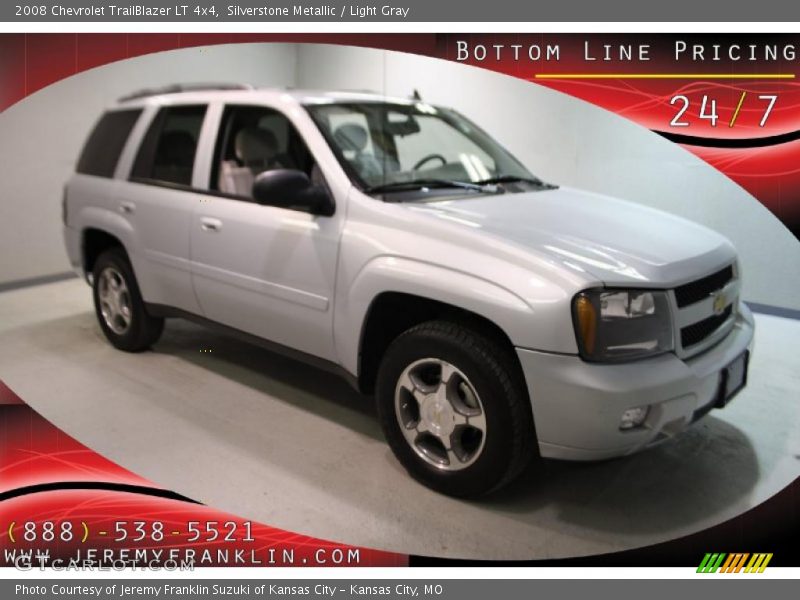 Silverstone Metallic / Light Gray 2008 Chevrolet TrailBlazer LT 4x4