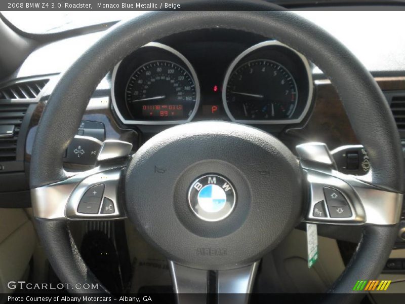 Monaco Blue Metallic / Beige 2008 BMW Z4 3.0i Roadster