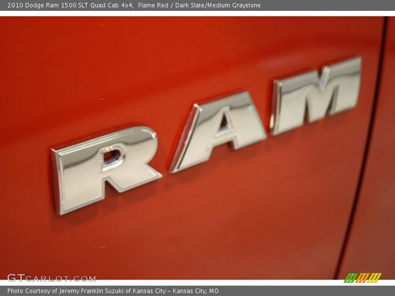 Flame Red / Dark Slate/Medium Graystone 2010 Dodge Ram 1500 SLT Quad Cab 4x4