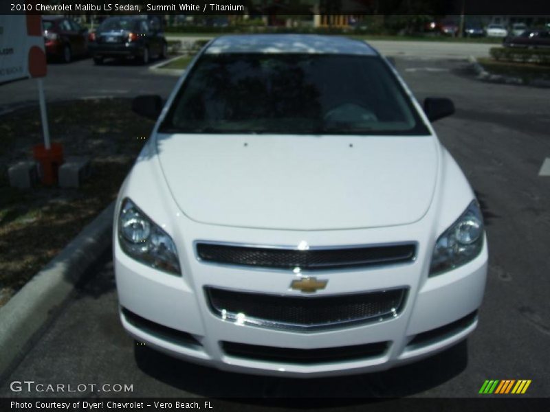 Summit White / Titanium 2010 Chevrolet Malibu LS Sedan