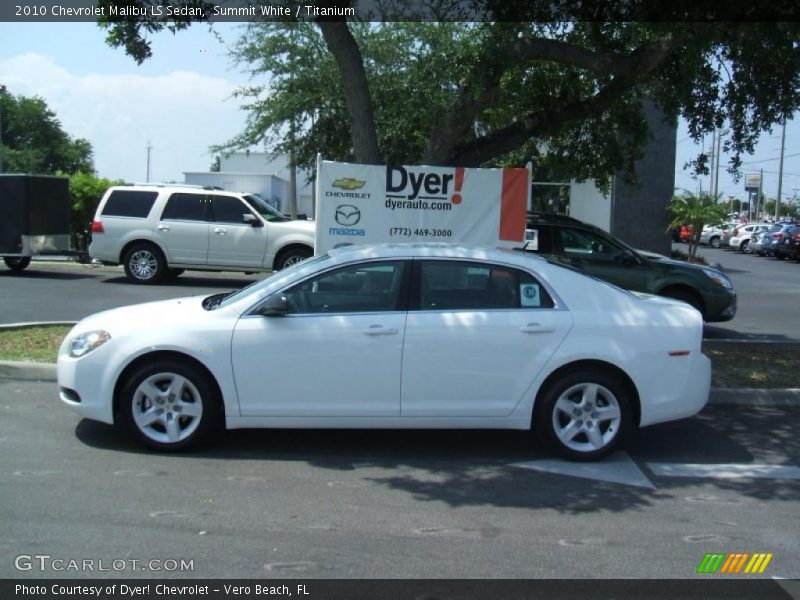 Summit White / Titanium 2010 Chevrolet Malibu LS Sedan