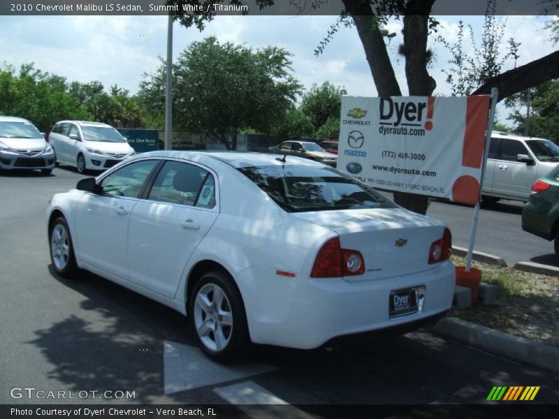 Summit White / Titanium 2010 Chevrolet Malibu LS Sedan