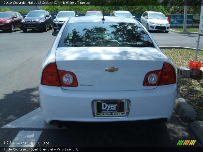 Summit White / Titanium 2010 Chevrolet Malibu LS Sedan