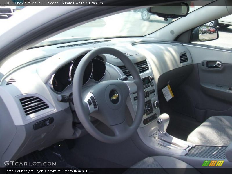 Summit White / Titanium 2010 Chevrolet Malibu LS Sedan