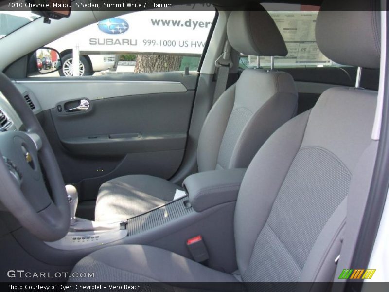 Summit White / Titanium 2010 Chevrolet Malibu LS Sedan