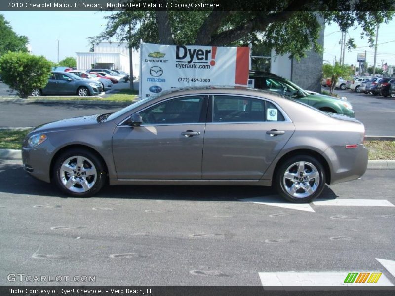 Mocha Steel Metallic / Cocoa/Cashmere 2010 Chevrolet Malibu LT Sedan