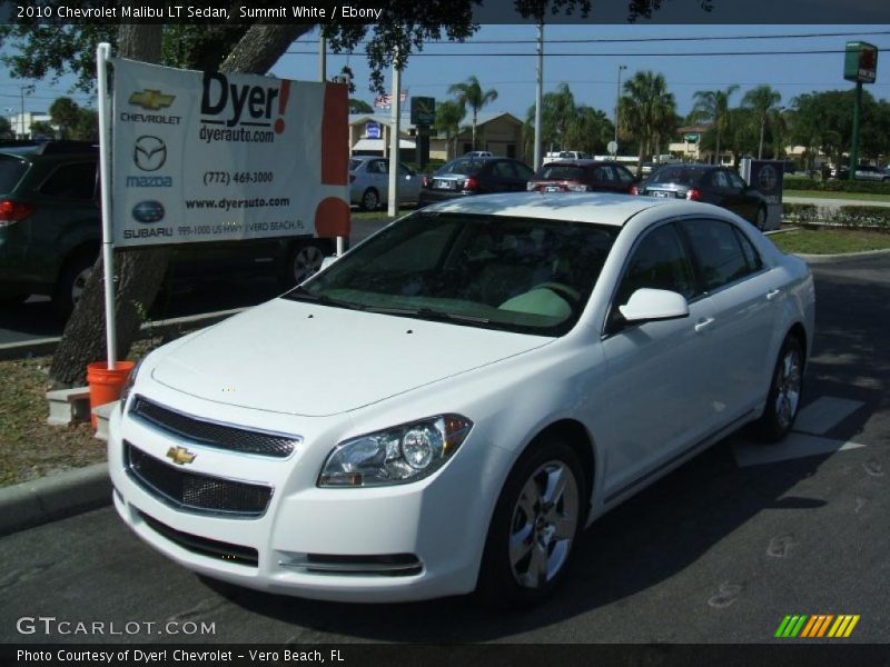 Summit White / Ebony 2010 Chevrolet Malibu LT Sedan