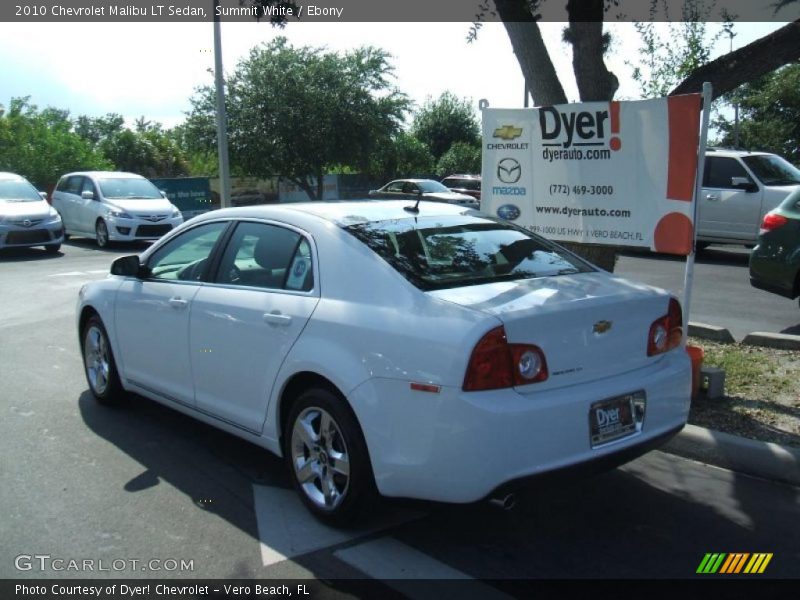 Summit White / Ebony 2010 Chevrolet Malibu LT Sedan