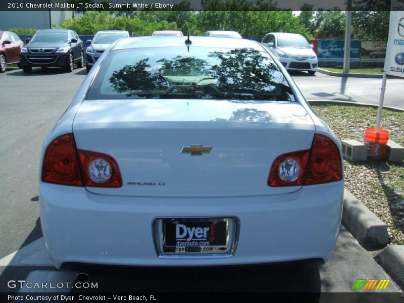 Summit White / Ebony 2010 Chevrolet Malibu LT Sedan