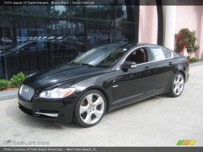 Ebony Black / Spice/Charcoal 2009 Jaguar XF Supercharged