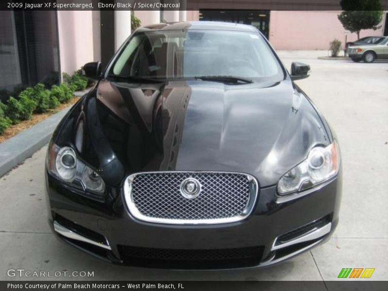 Ebony Black / Spice/Charcoal 2009 Jaguar XF Supercharged