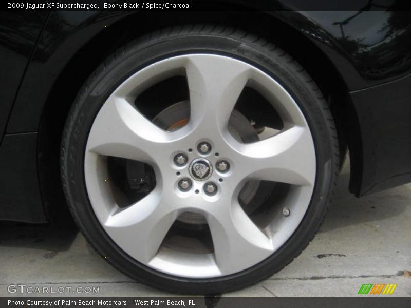 Ebony Black / Spice/Charcoal 2009 Jaguar XF Supercharged