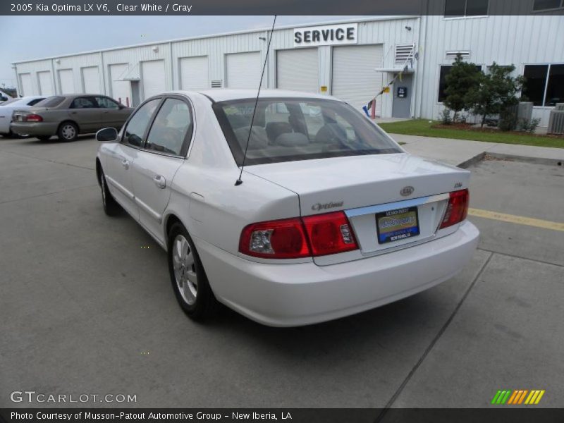 Clear White / Gray 2005 Kia Optima LX V6