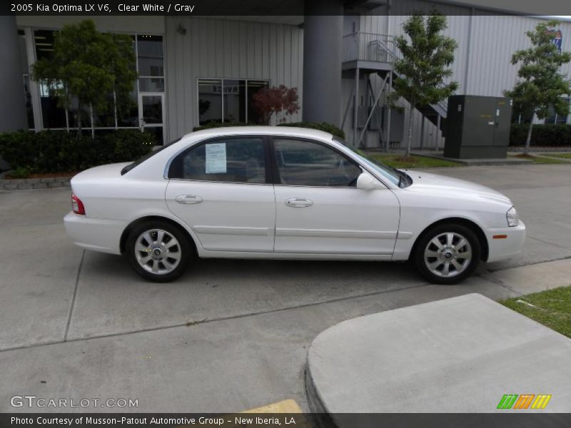 Clear White / Gray 2005 Kia Optima LX V6