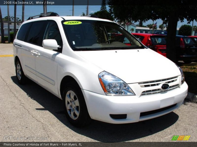 White / Beige 2008 Kia Sedona LX