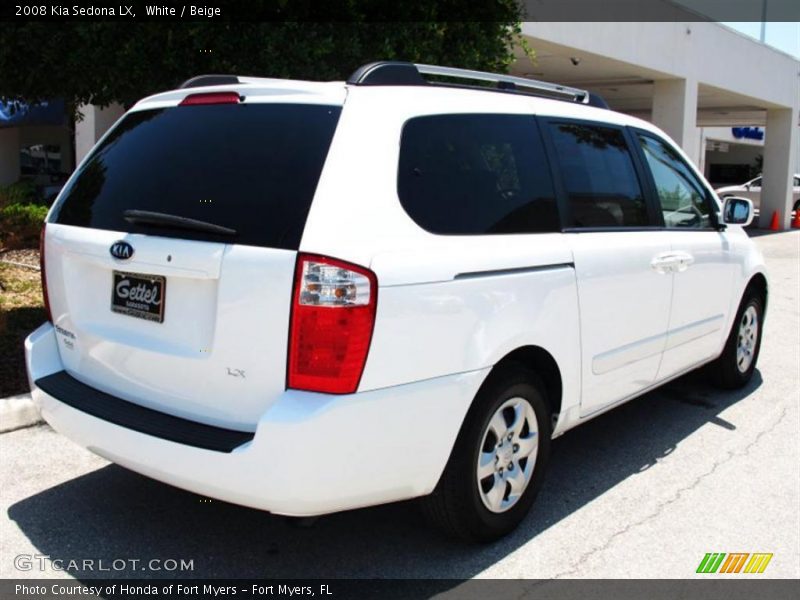 White / Beige 2008 Kia Sedona LX