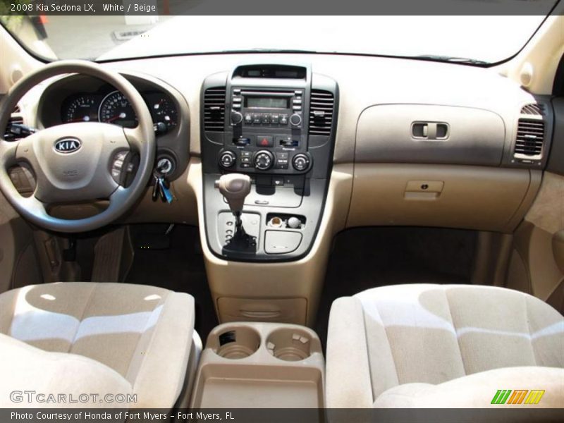 White / Beige 2008 Kia Sedona LX