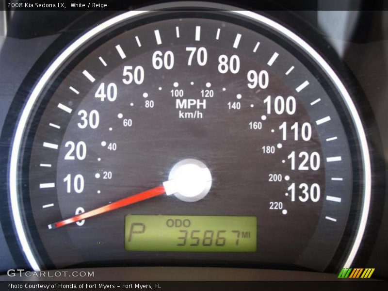 White / Beige 2008 Kia Sedona LX
