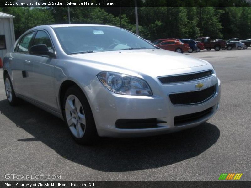 Silver Ice Metallic / Titanium 2010 Chevrolet Malibu LS Sedan