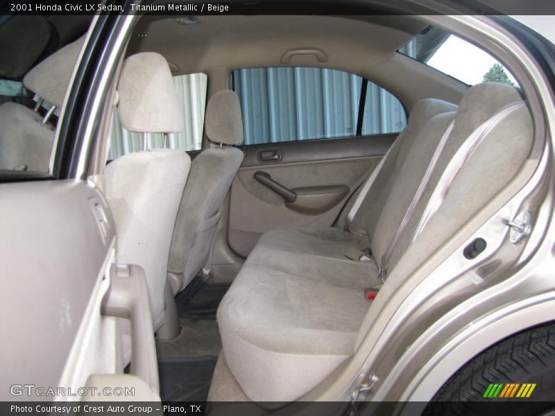 Titanium Metallic / Beige 2001 Honda Civic LX Sedan