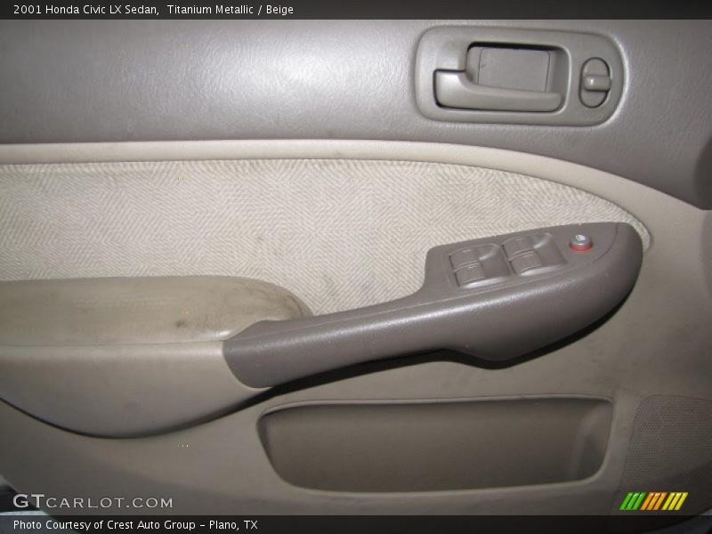 Titanium Metallic / Beige 2001 Honda Civic LX Sedan