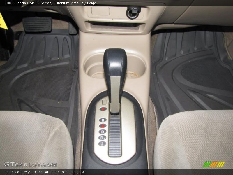 Titanium Metallic / Beige 2001 Honda Civic LX Sedan
