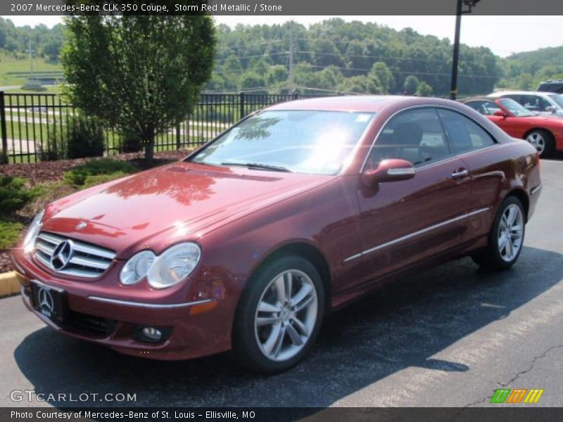 Storm Red Metallic / Stone 2007 Mercedes-Benz CLK 350 Coupe