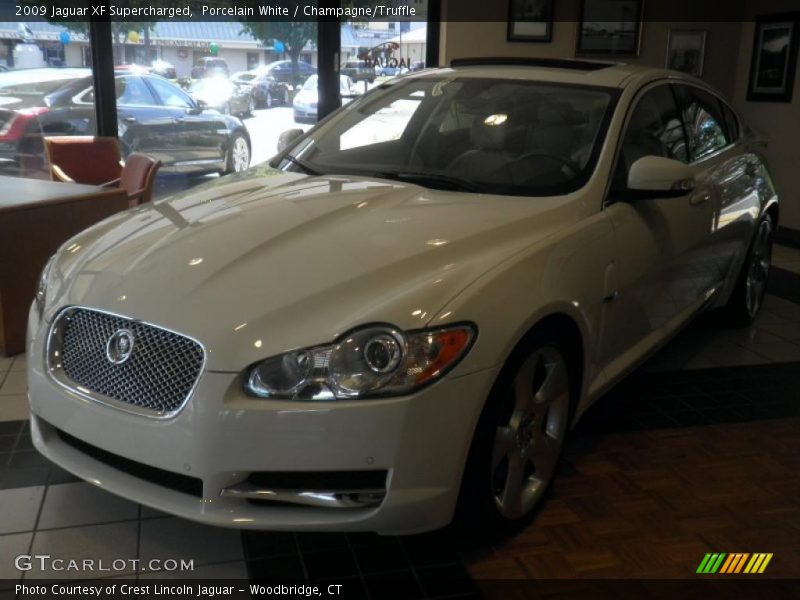 Porcelain White / Champagne/Truffle 2009 Jaguar XF Supercharged
