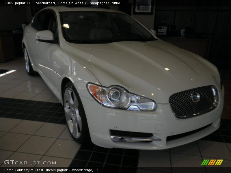 Porcelain White / Champagne/Truffle 2009 Jaguar XF Supercharged