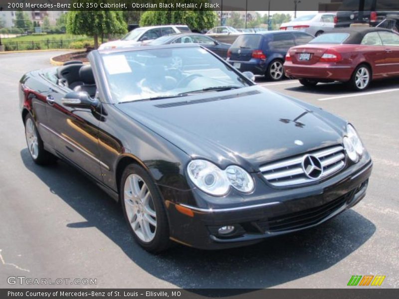 Obsidian Black Metallic / Black 2008 Mercedes-Benz CLK 350 Cabriolet