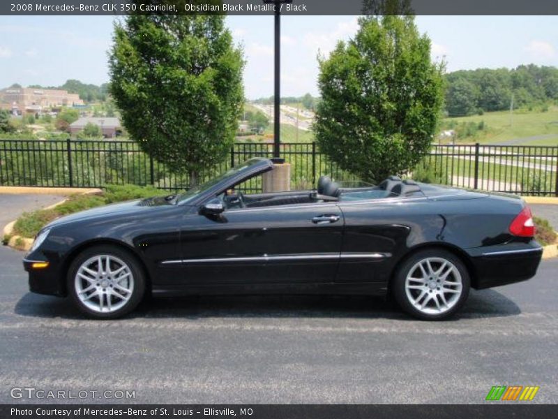 Obsidian Black Metallic / Black 2008 Mercedes-Benz CLK 350 Cabriolet