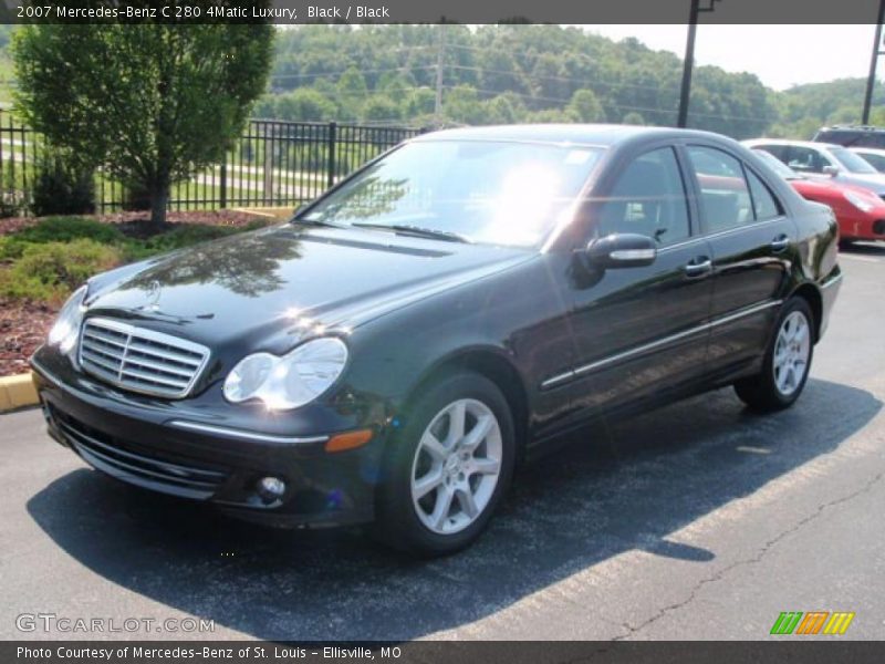 Black / Black 2007 Mercedes-Benz C 280 4Matic Luxury