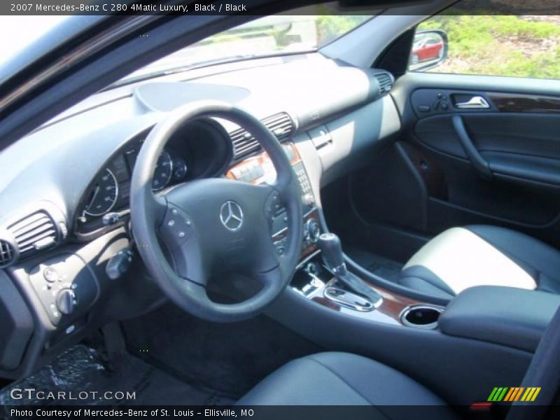 Black / Black 2007 Mercedes-Benz C 280 4Matic Luxury