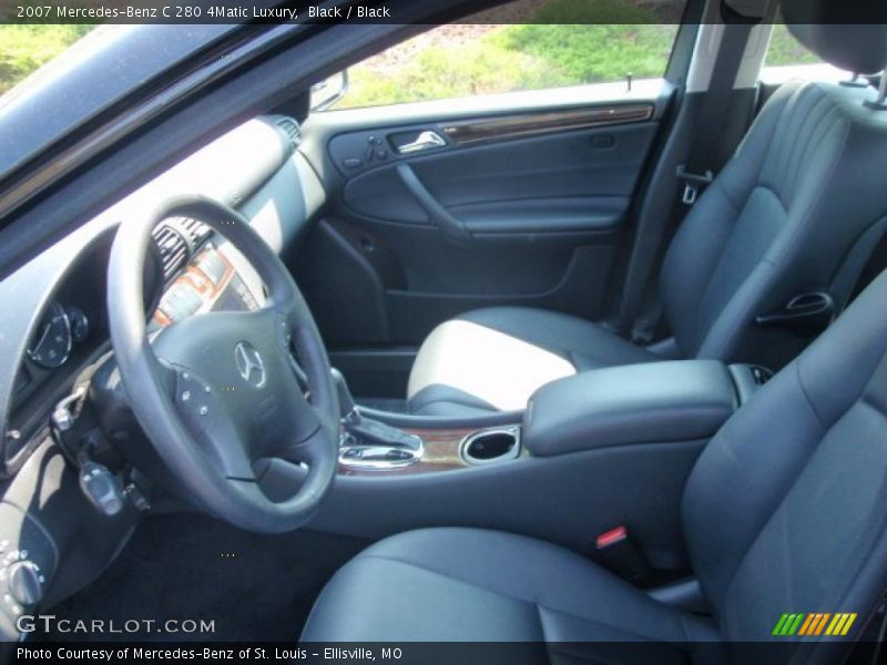 Black / Black 2007 Mercedes-Benz C 280 4Matic Luxury