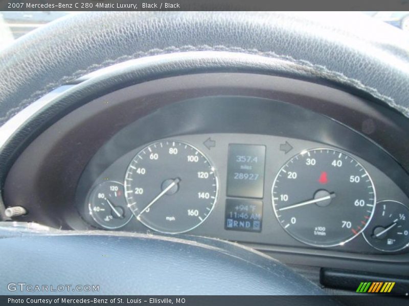 Black / Black 2007 Mercedes-Benz C 280 4Matic Luxury