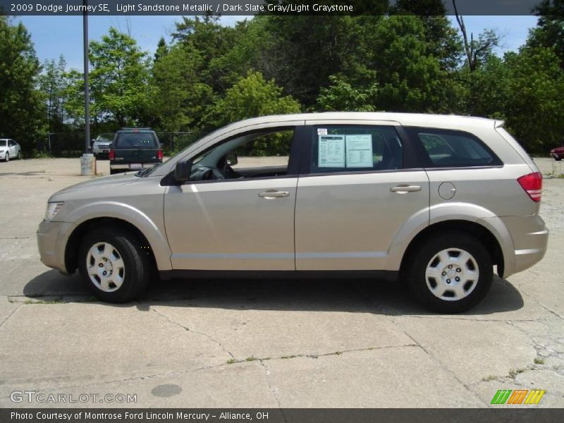 Light Sandstone Metallic / Dark Slate Gray/Light Graystone 2009 Dodge Journey SE