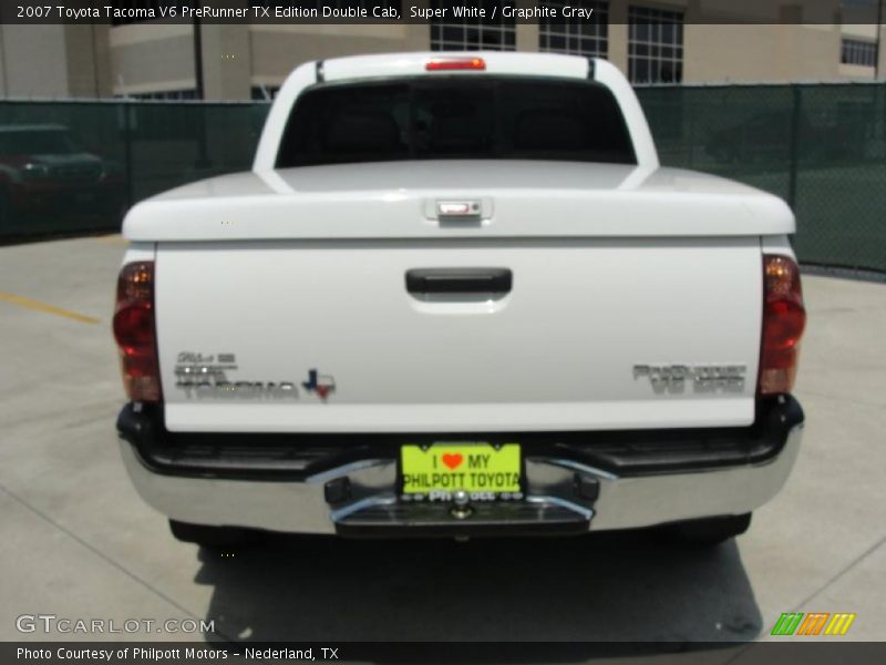 Super White / Graphite Gray 2007 Toyota Tacoma V6 PreRunner TX Edition Double Cab