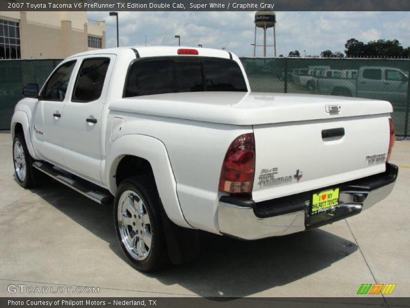 Super White / Graphite Gray 2007 Toyota Tacoma V6 PreRunner TX Edition Double Cab