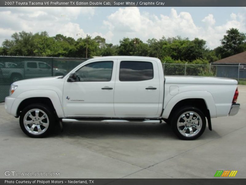 Super White / Graphite Gray 2007 Toyota Tacoma V6 PreRunner TX Edition Double Cab