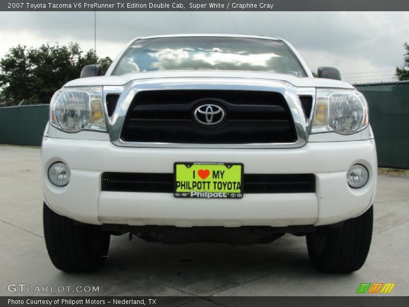Super White / Graphite Gray 2007 Toyota Tacoma V6 PreRunner TX Edition Double Cab