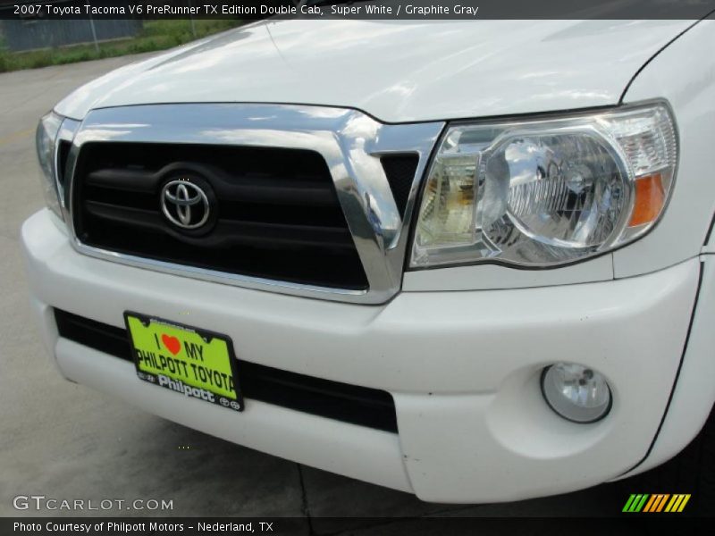 Super White / Graphite Gray 2007 Toyota Tacoma V6 PreRunner TX Edition Double Cab