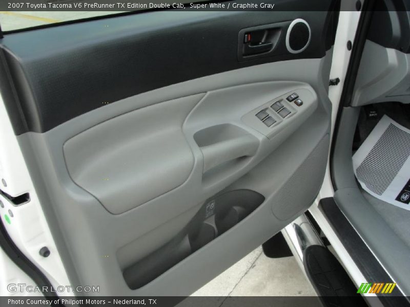 Super White / Graphite Gray 2007 Toyota Tacoma V6 PreRunner TX Edition Double Cab