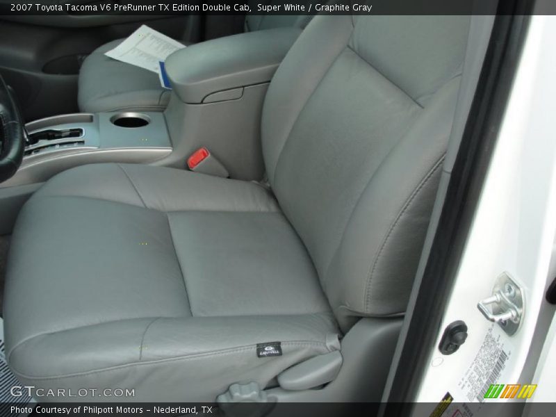 Super White / Graphite Gray 2007 Toyota Tacoma V6 PreRunner TX Edition Double Cab