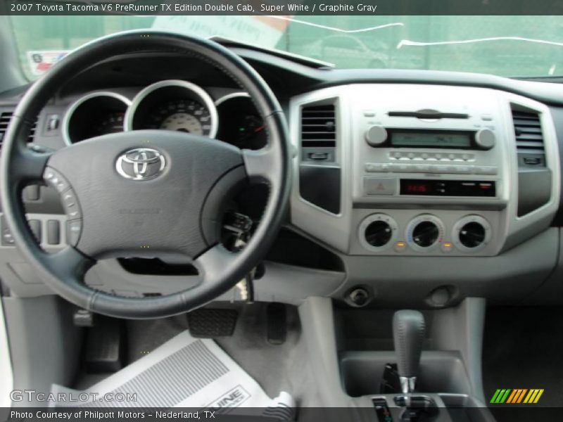 Super White / Graphite Gray 2007 Toyota Tacoma V6 PreRunner TX Edition Double Cab