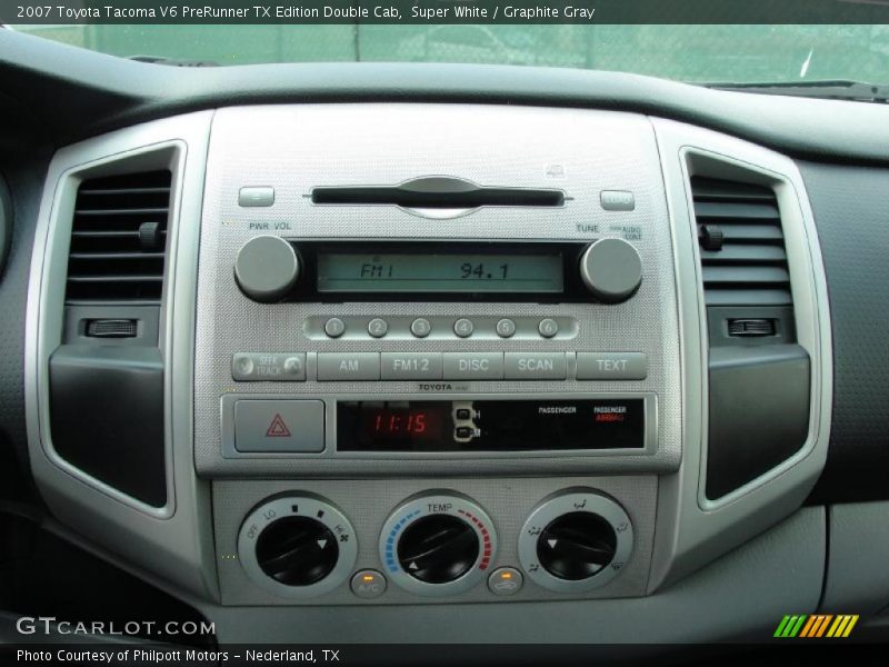 Super White / Graphite Gray 2007 Toyota Tacoma V6 PreRunner TX Edition Double Cab