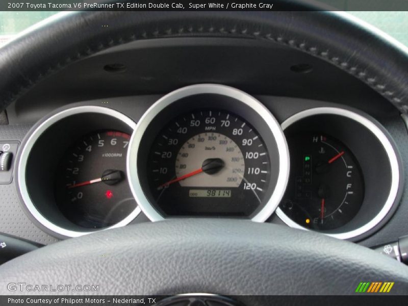 Super White / Graphite Gray 2007 Toyota Tacoma V6 PreRunner TX Edition Double Cab