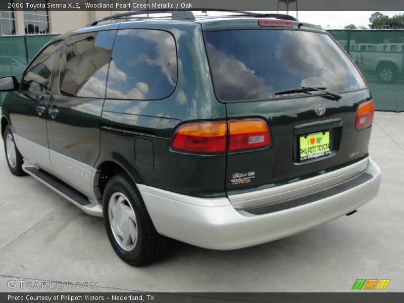 Woodland Pearl Green Metallic / Oak 2000 Toyota Sienna XLE