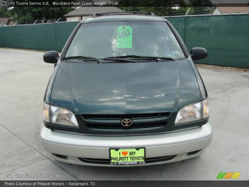 Woodland Pearl Green Metallic / Oak 2000 Toyota Sienna XLE