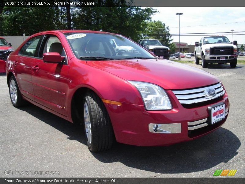 Redfire Metallic / Camel 2009 Ford Fusion SEL V6