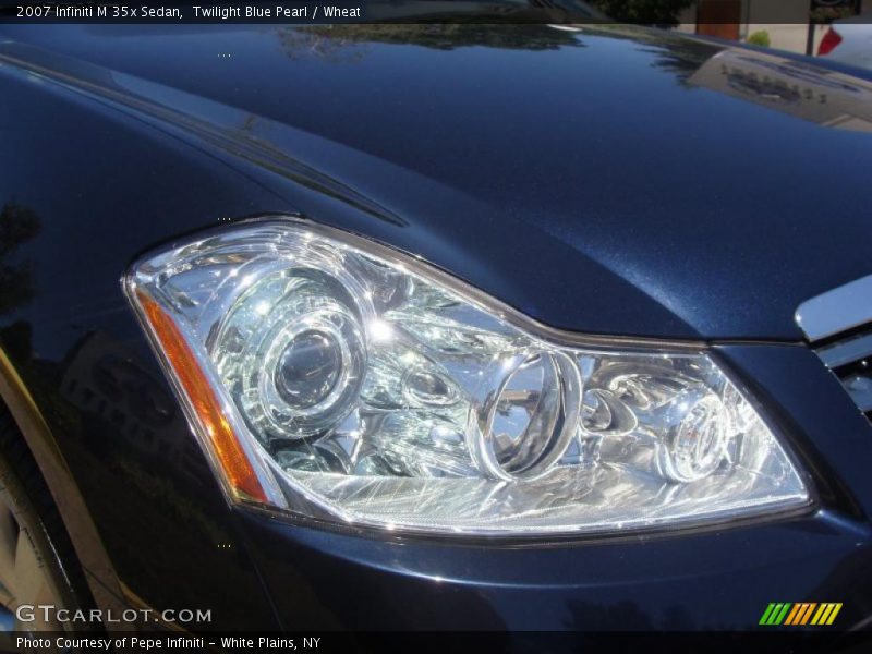 Twilight Blue Pearl / Wheat 2007 Infiniti M 35x Sedan